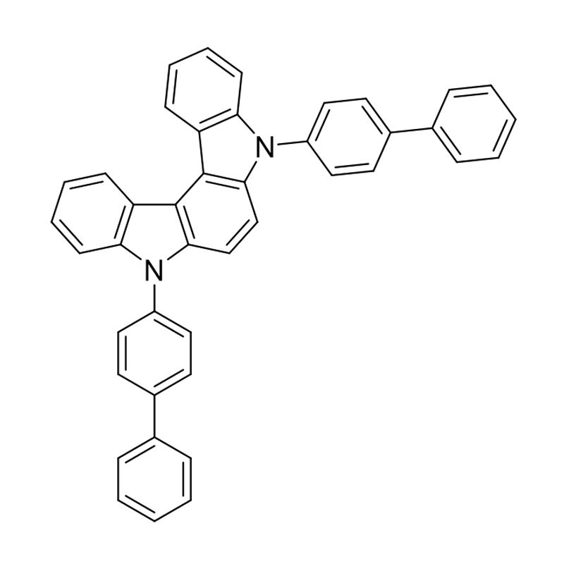 Indolo[2,3-c]carbazolo, 5,8-bis([1,1'-bifenil]-4-il)-5,8-diidro-